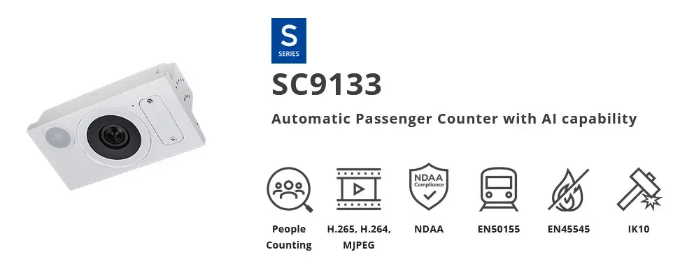 Vivotek SC9133 Caméra Comptage Personnes Transport
