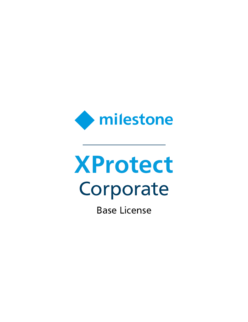 Milestone XProtect Corporate Base Licence - XPCOBT - VMS Vidéosurveillance