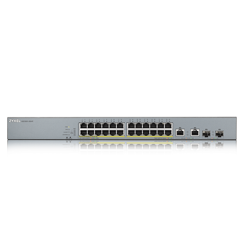 Zyxel GS1350-26HP Switch PoE CCTV Manageable 26 Ports Long Range Surveillance IP Nebula Smartmanaged