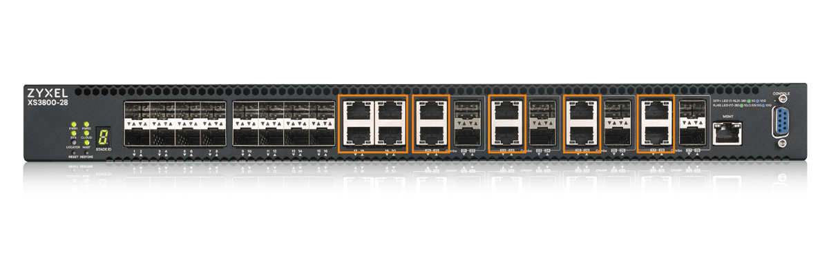 Zyxel XS3800-28 Switch 28 Ports 10GbE Managed Nebula L2+ L3