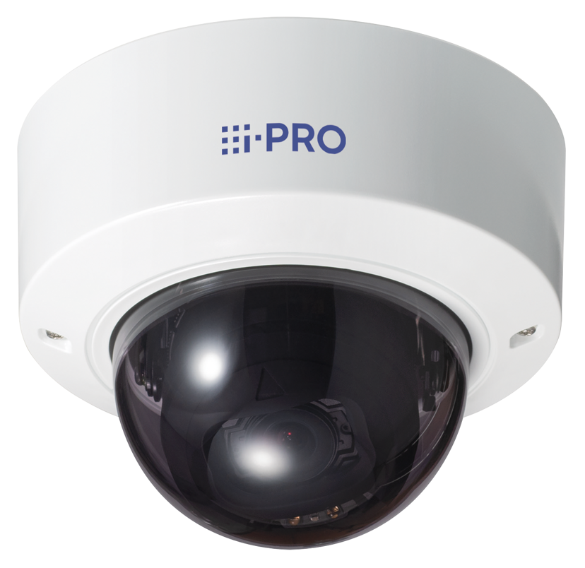 i-PRO WV-S22500-V3LG Caméra Dôme IA 5MP Intérieur Varifocale 2.9-9mm IR 20m IK10 Bulle fumée