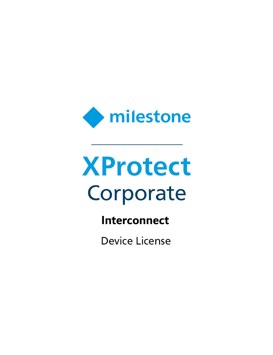 Milestone XProtect Interconnect DL - XPCOMIDL - Licence Corporate VMS