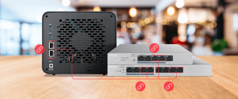 Zyxel GS1200-8HPV2, Switch Web Manageable PoE+ 8 Ports Gigabit, Switch PoE 60W Desktop