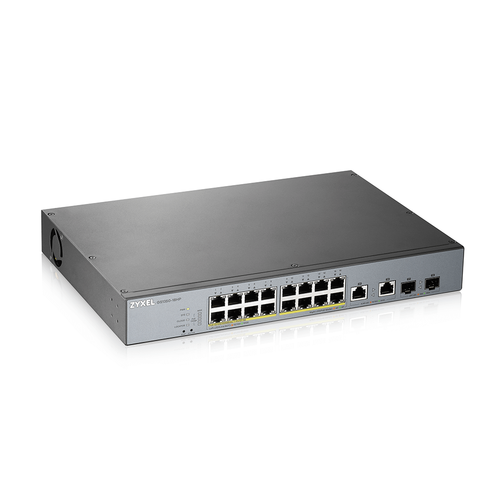 Zyxel GS1350-18HP Switch PoE CCTV Manageable 18 Ports Longue Portée Surveillance IP Nebula