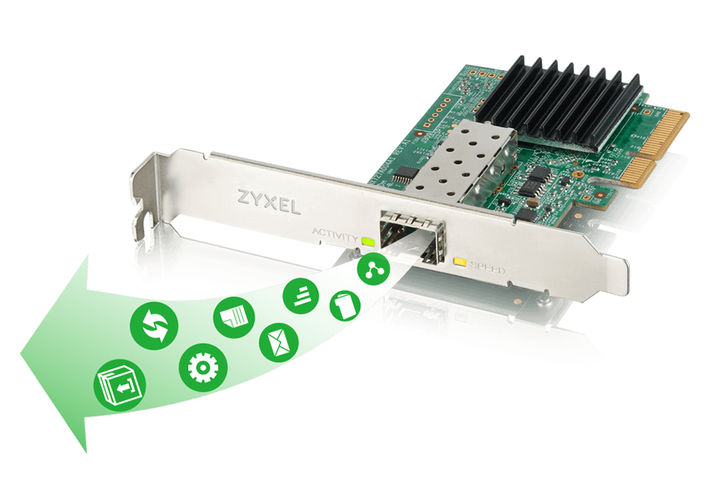 Zyxel XGN100F Carte Réseau PCIe 10G SFP+ - Switch Unmanaged Effortless